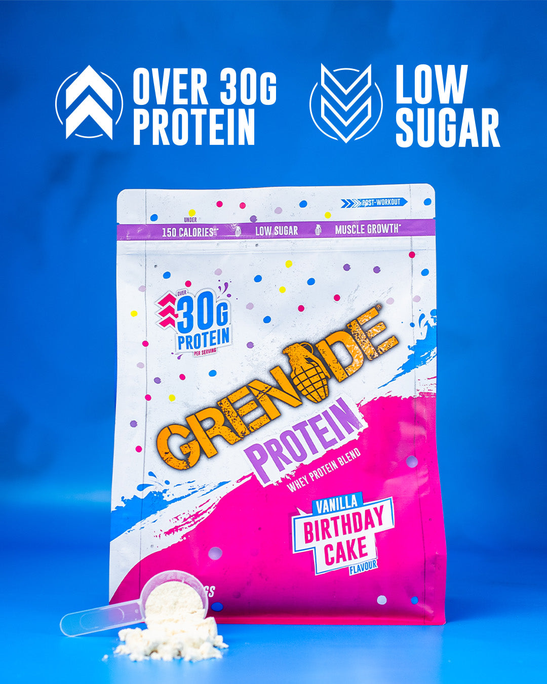 Birthday Cake Protein Powder - 2kg (50 Servings)