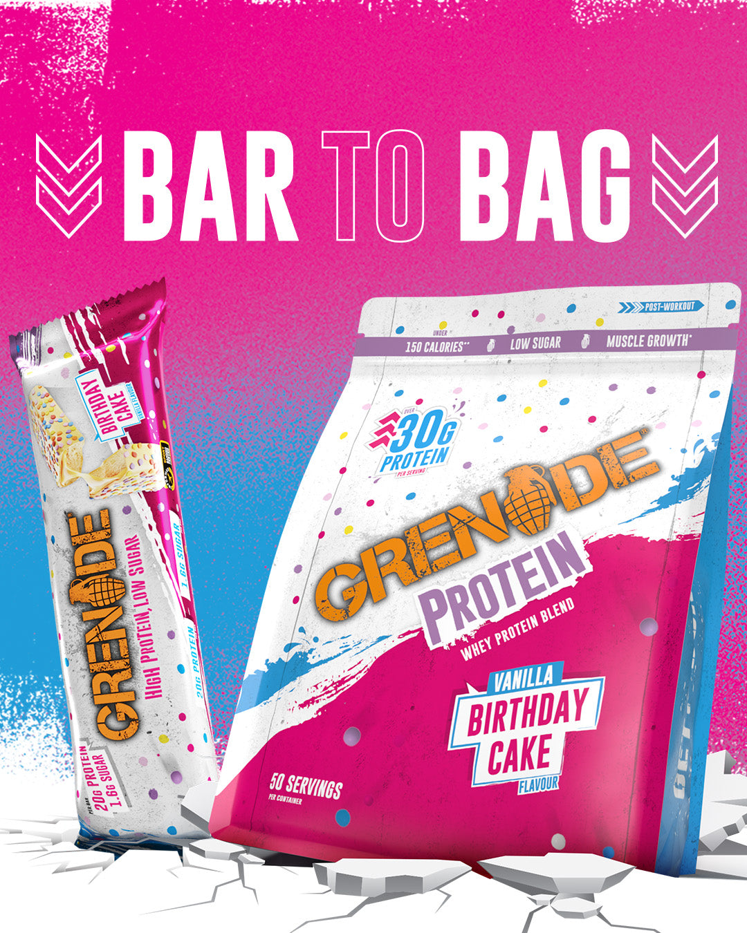 Birthday Cake Protein Powder - 2kg (50 Servings)