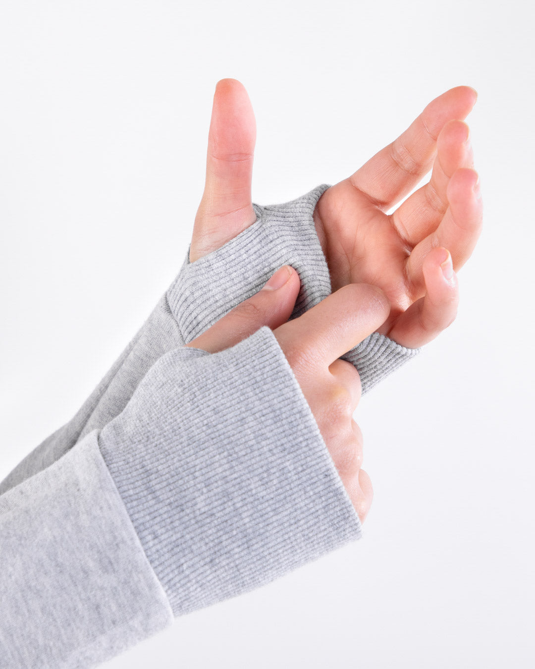 Grenade Womens Cropped Hoodie in Grey Close Up Cuff