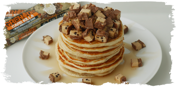 Caramel Chaos Protein Pancake Stack Recipe