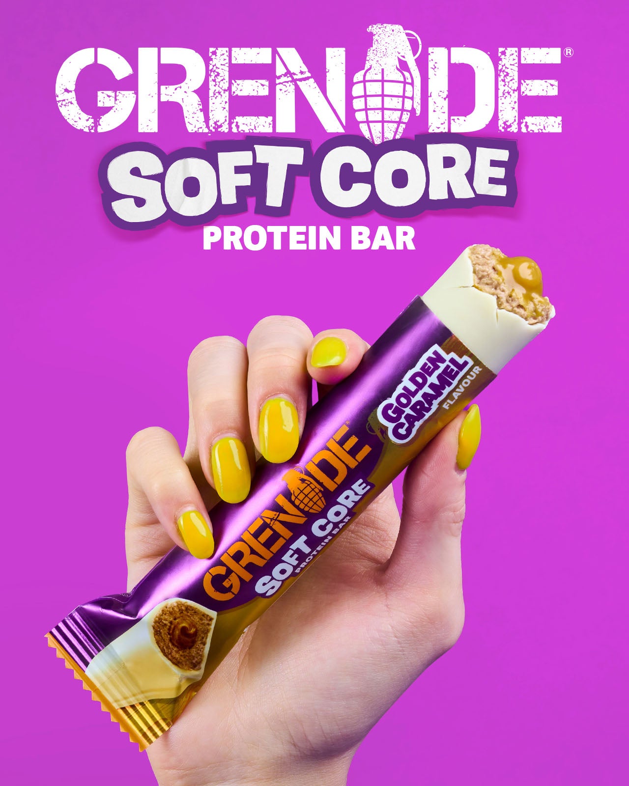 Soft Core Golden Caramel Protein Bar