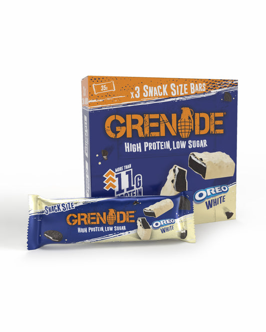 OREO White Protein Bar Snack Size 35g - 3 Pack (BBE October)