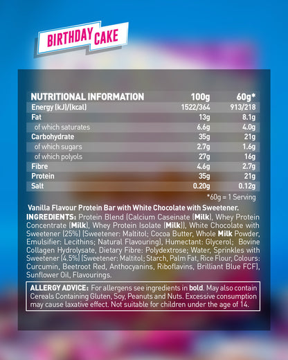 Birthday Cake Protein Bar