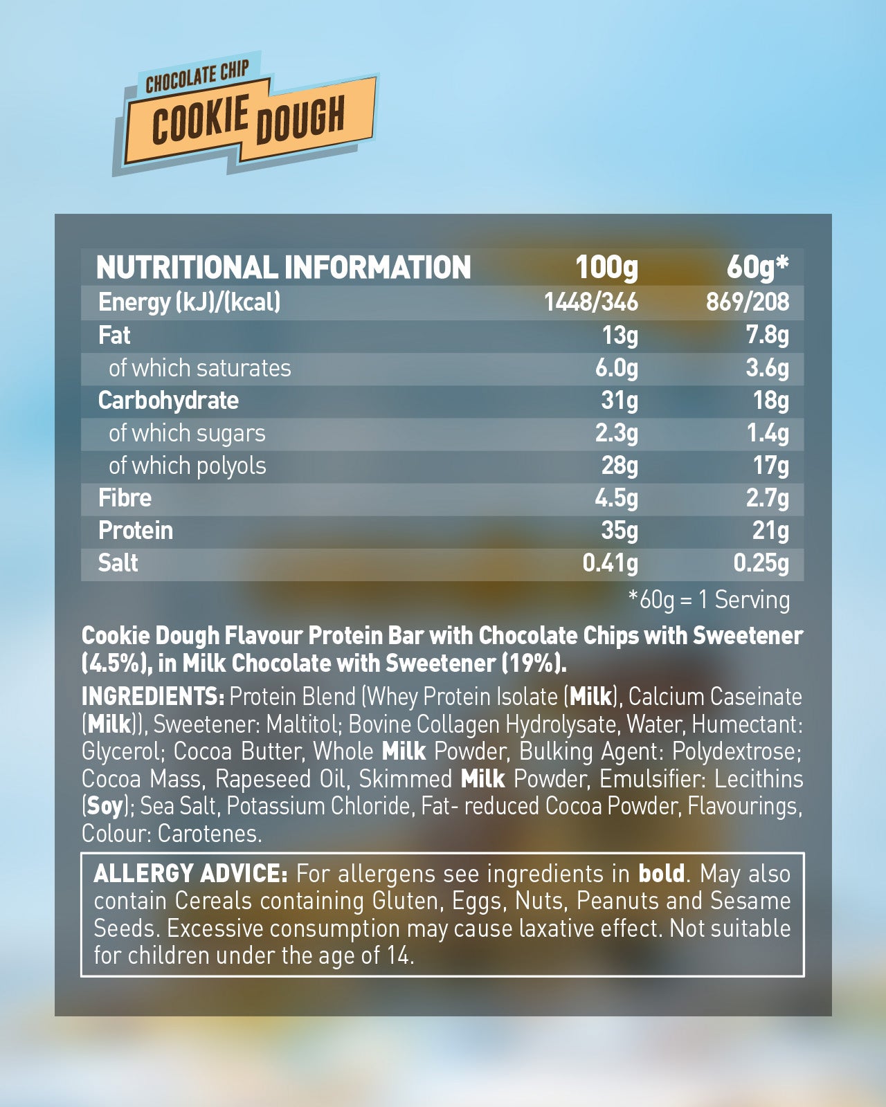 Chocolate Chip Cookie Dough Protein Bar