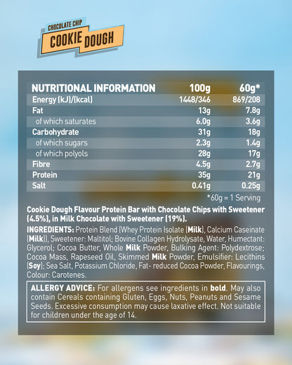 Chocolate Chip Cookie Dough Protein Bar