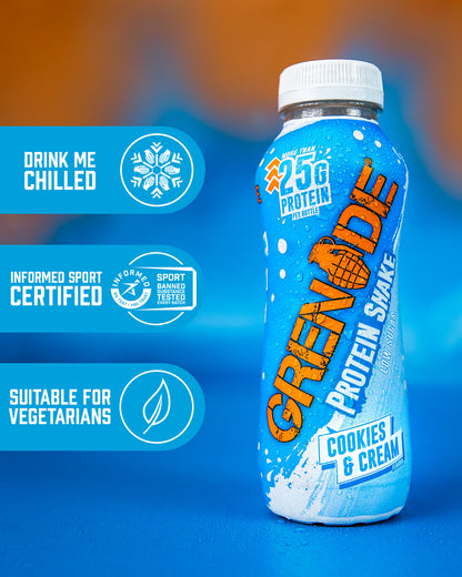 Cookie and Cream Protein Shake (8 Pack) 330ml