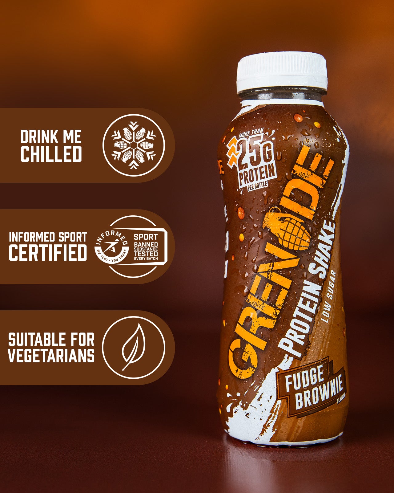 Fudge Brownie Protein Shake (8 Pack) 330ml