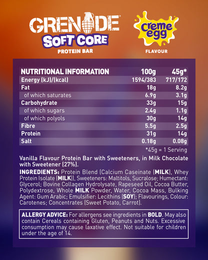 Grenade Soft Core Creme Egg Protein Bar