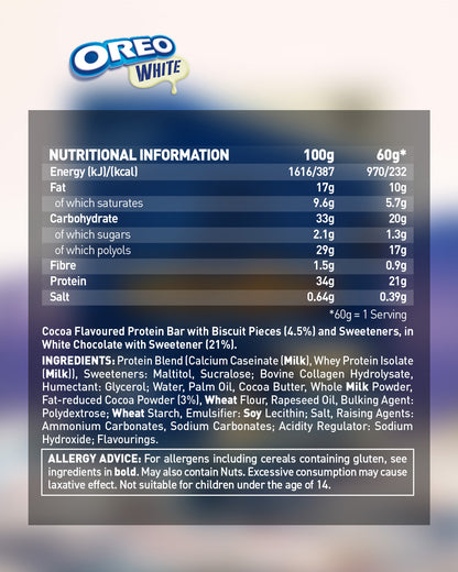 OREO White Protein Bar