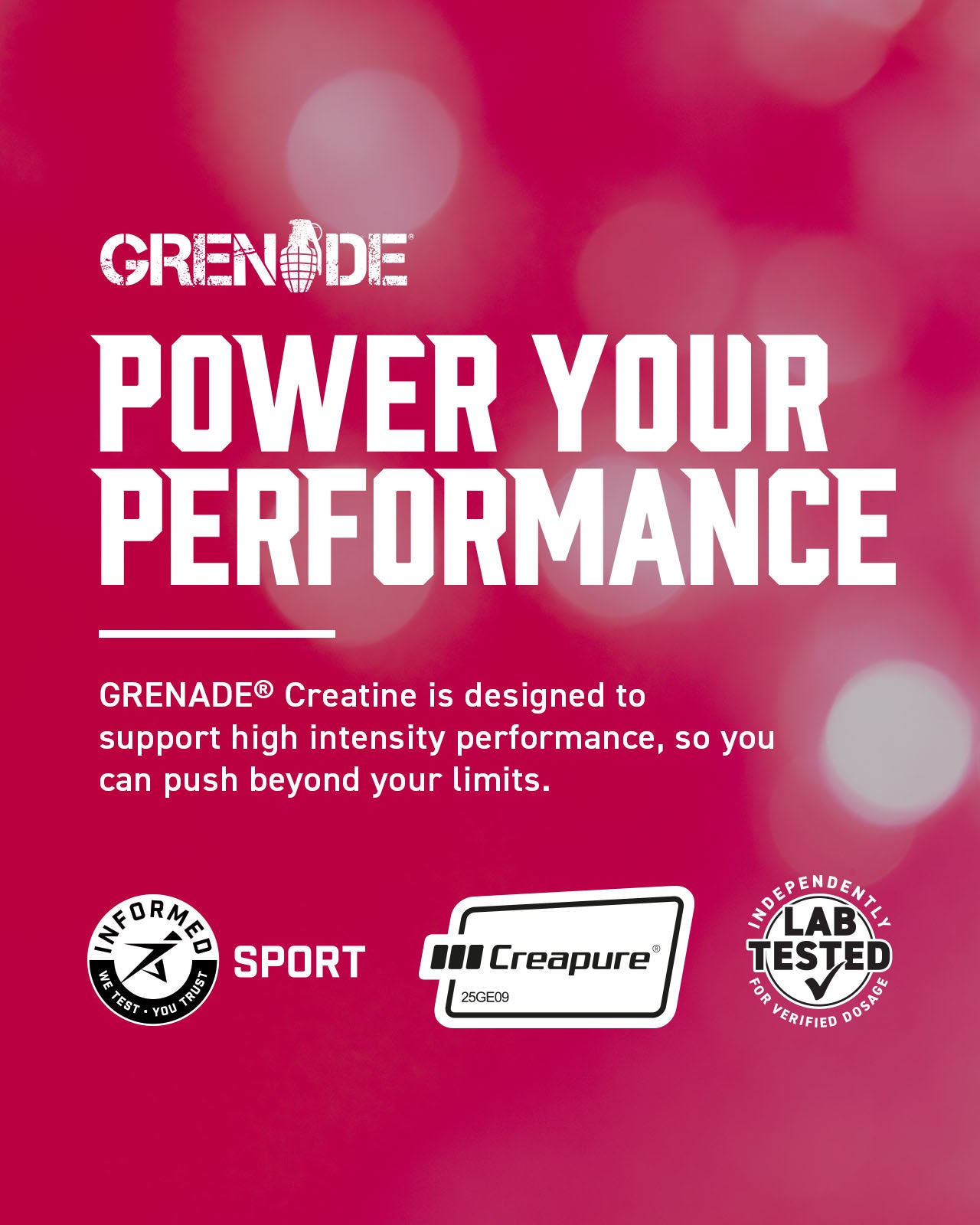 Creatine Monohydrate - Pink Razzberry