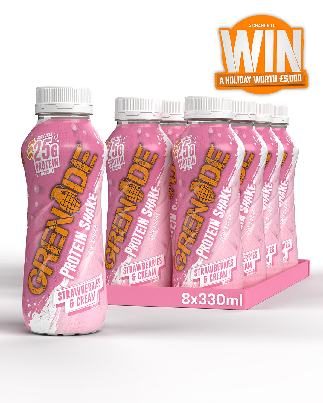 Strawberries and Cream Protein Shake (8 Pack) 330ml