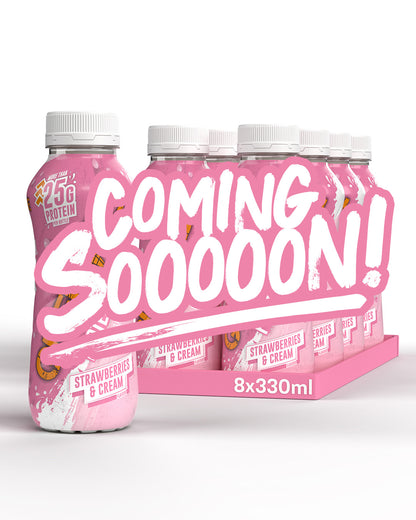 Strawberries and Cream Protein Shake (8 Pack) 330ml