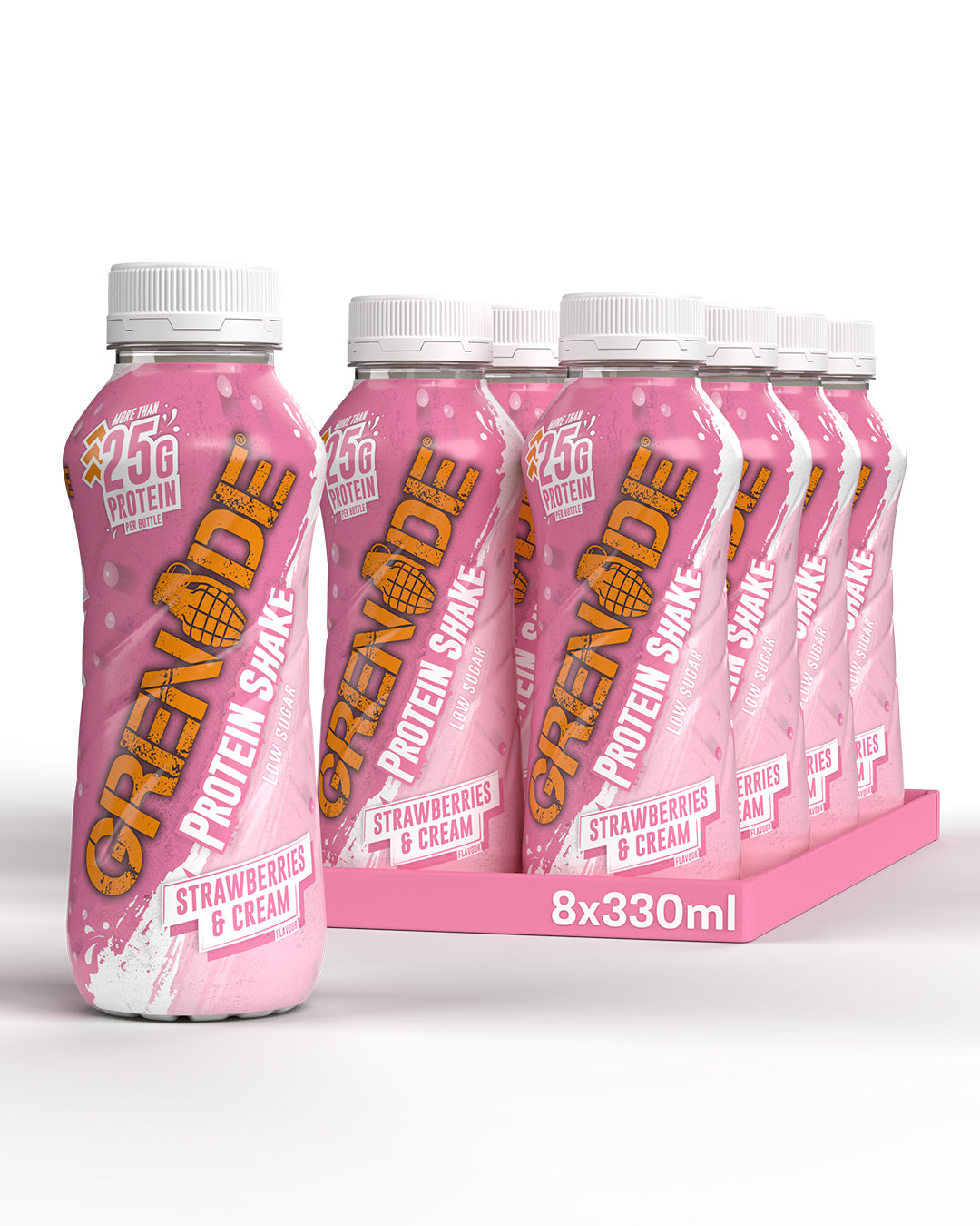 Strawberries and Cream Protein Shake (8 Pack) 330ml