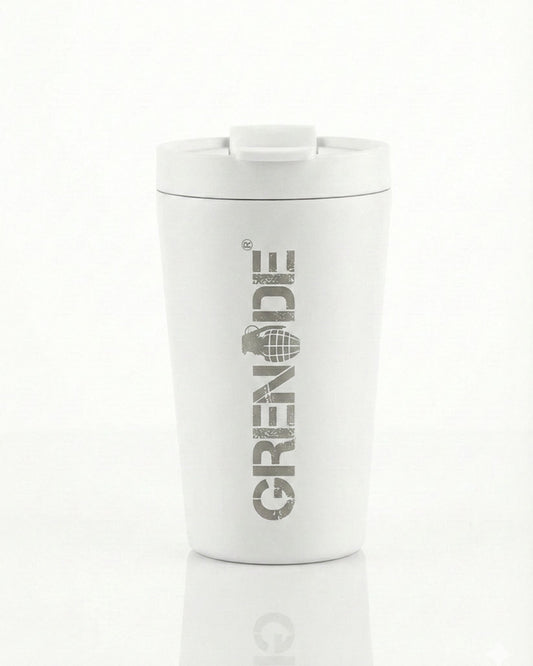 Grenade Stainless Steel Coffee Tumbler - White
