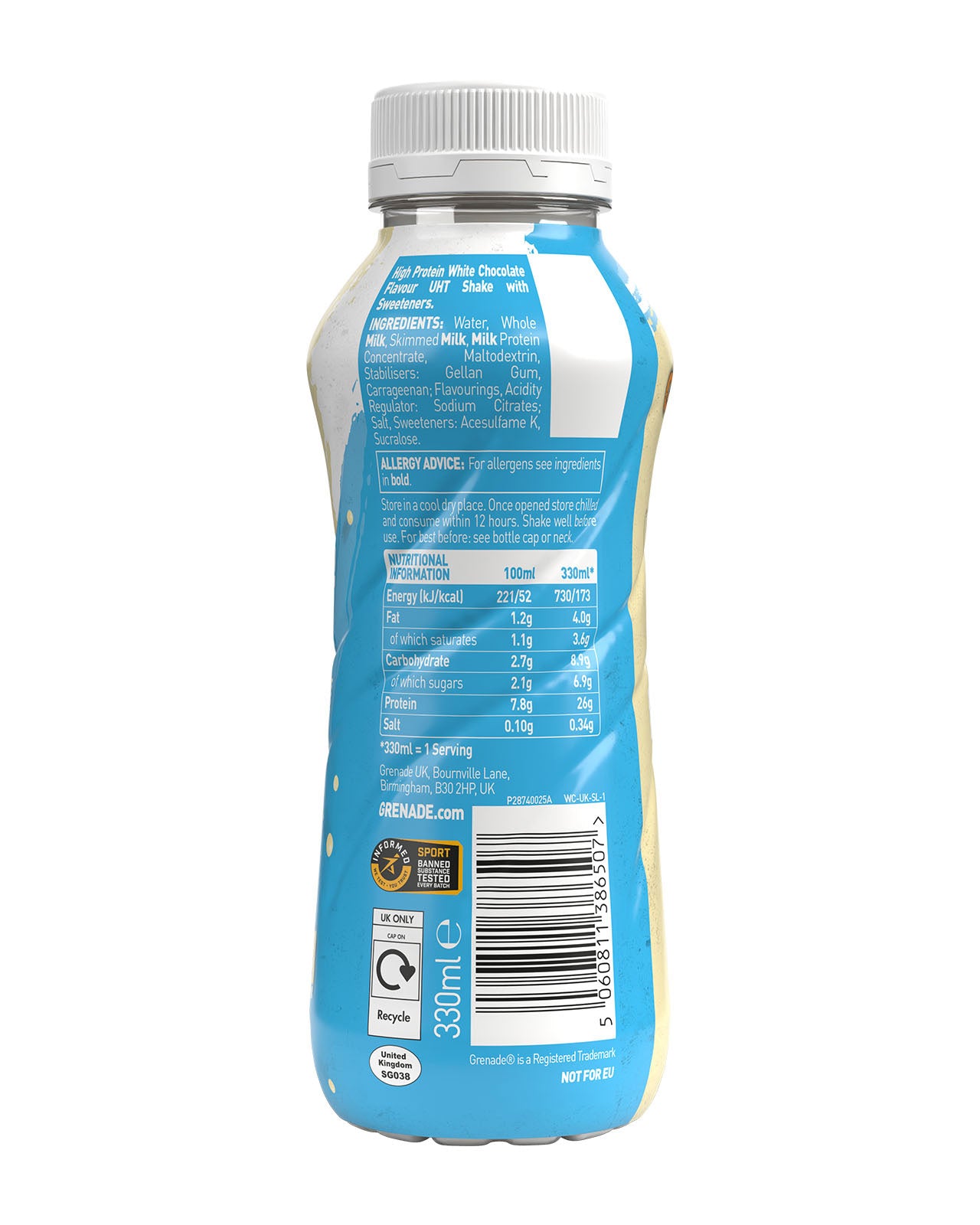 White Chocolate Protein Shake (8 Pack) 330ml