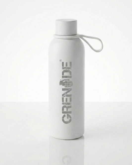Grenade Stainless Steel Water Bottle - White