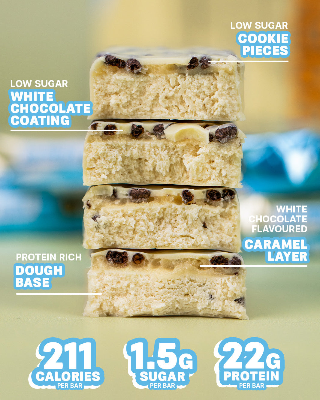 White Chocolate Cookie Protein Bar - 4 Pack (BBE May)