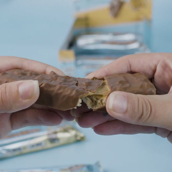 Video of Cookie Dough Protein Bar Being Broken Down