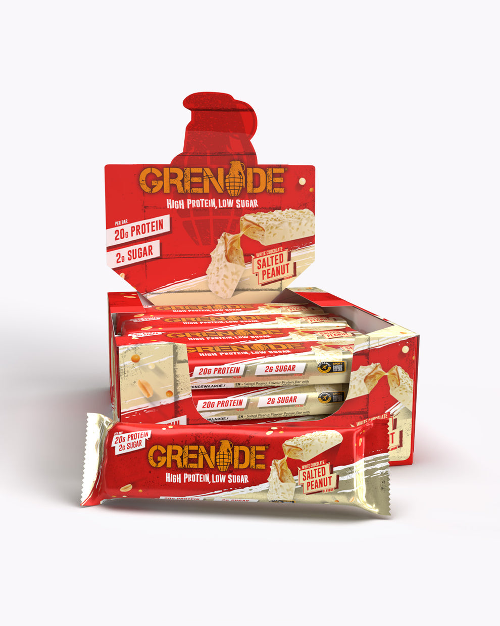 White Chocolate Salted Peanut Protein Bar Grenade UK