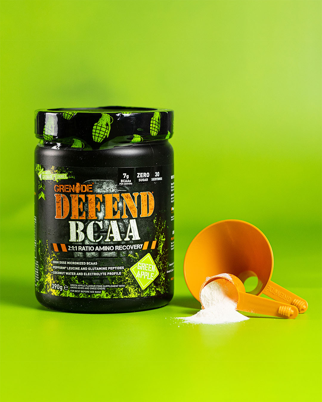 Grenade Green Apple Defend BCAA 30 Servings with Scoop