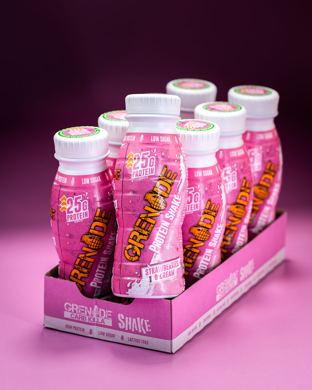 Strawberries & Cream Protein Shake 330ml Ready To Drink Grenade UK