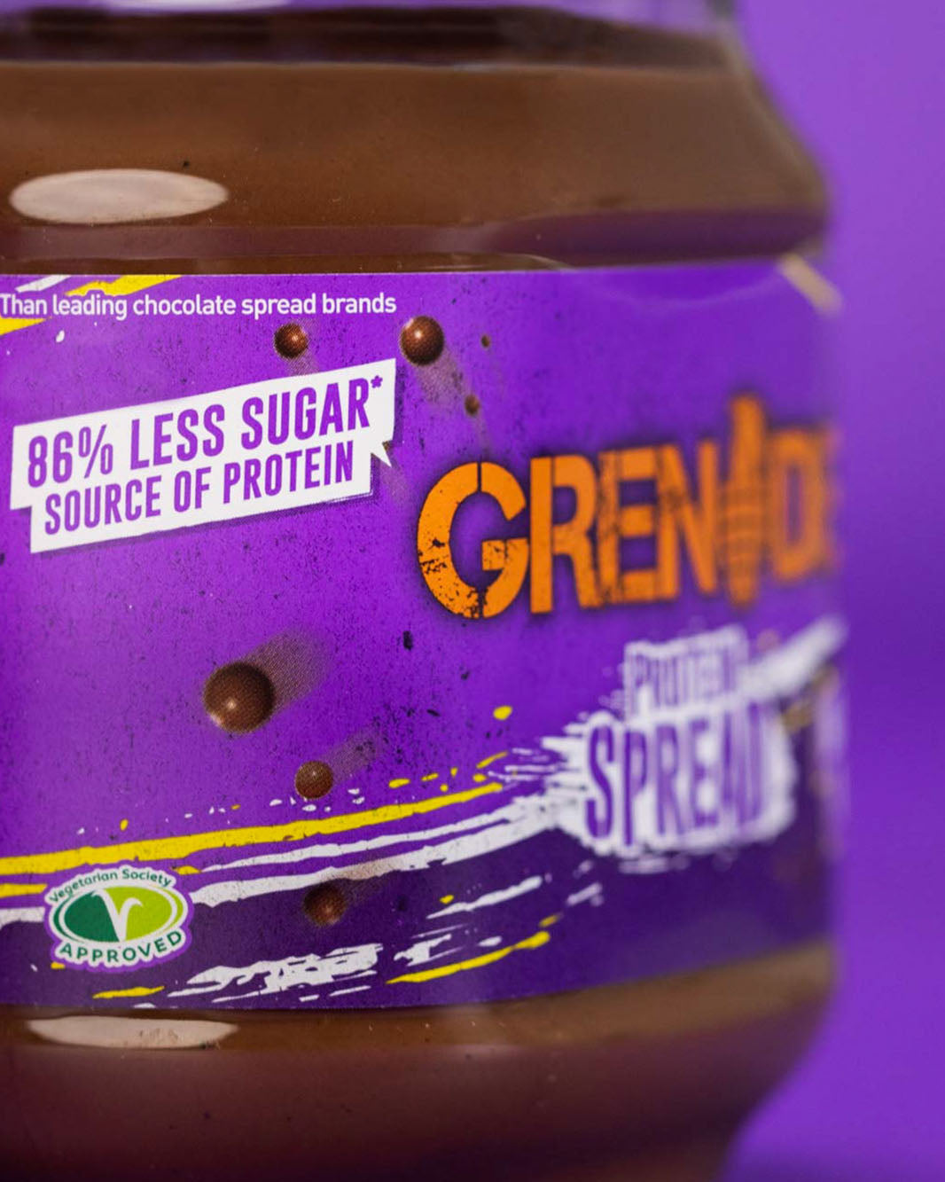 86% Less Sugar than leading chocolate spread brands