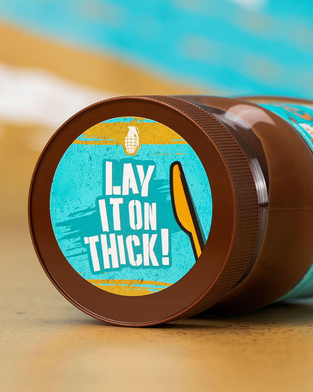 Lay it on thick protein spread lid