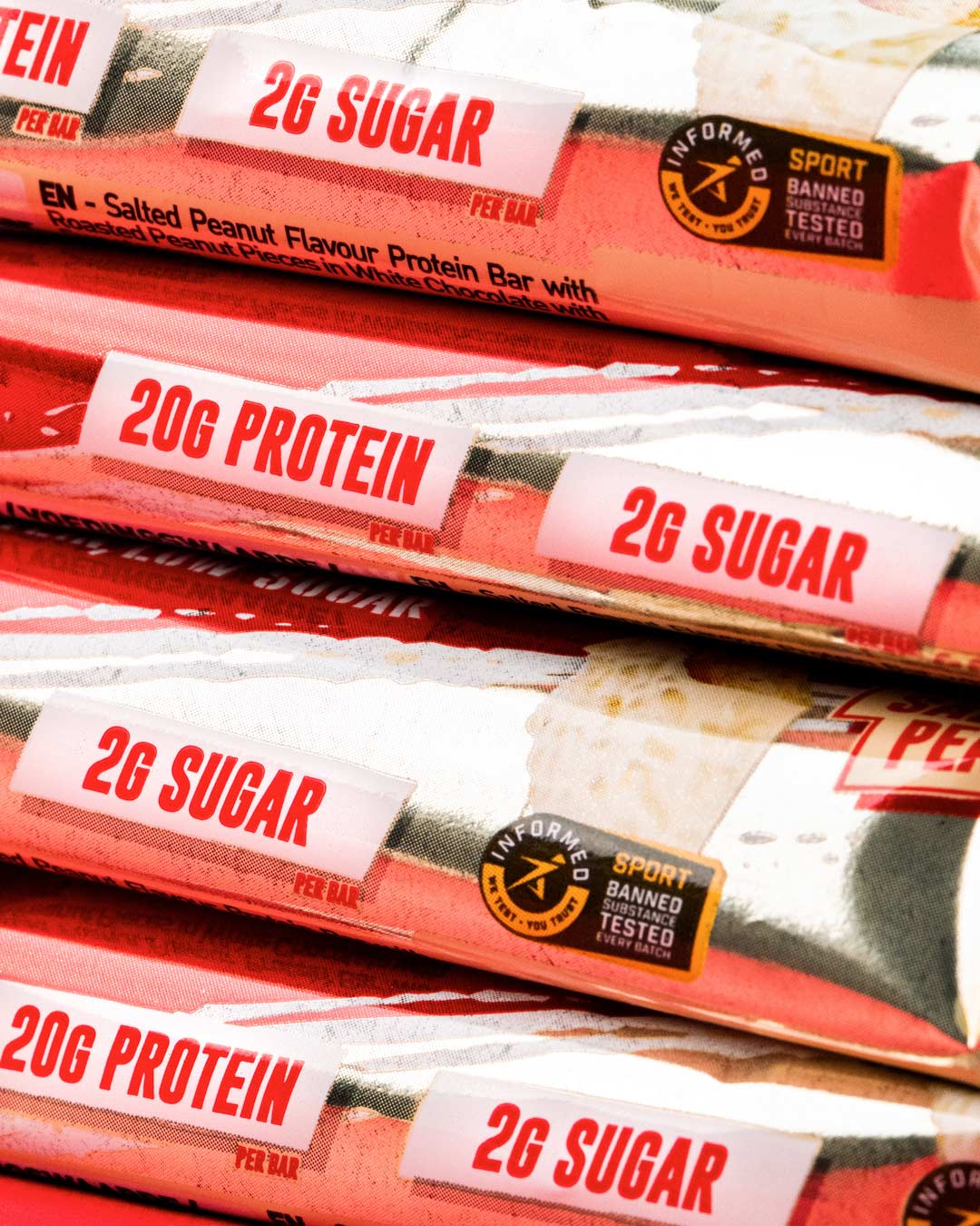 20g Protein, 2g Sugar in Salted peanut protein bar
