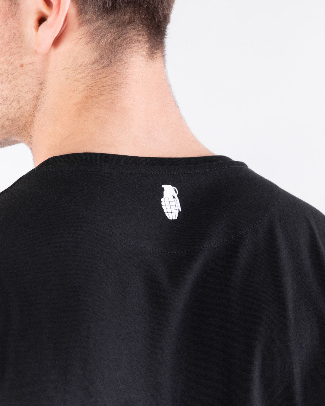 Grenade Mens Core T-Shirt Black Close Up Rear