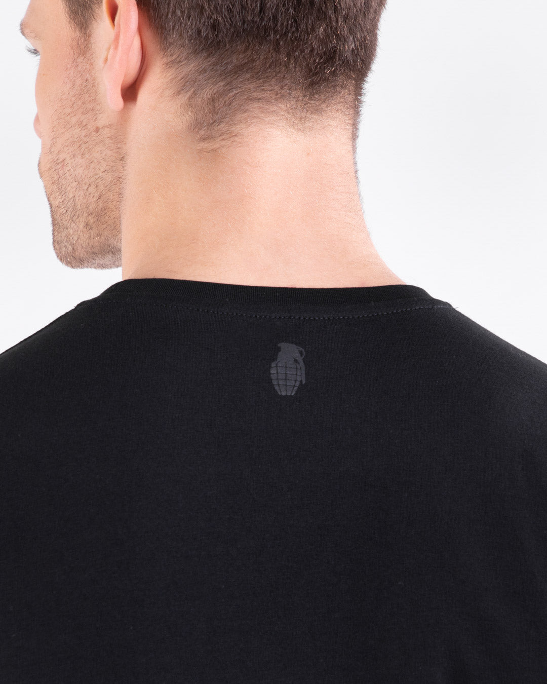 Grenade Mens Core T-Shirt Black on Black Rear