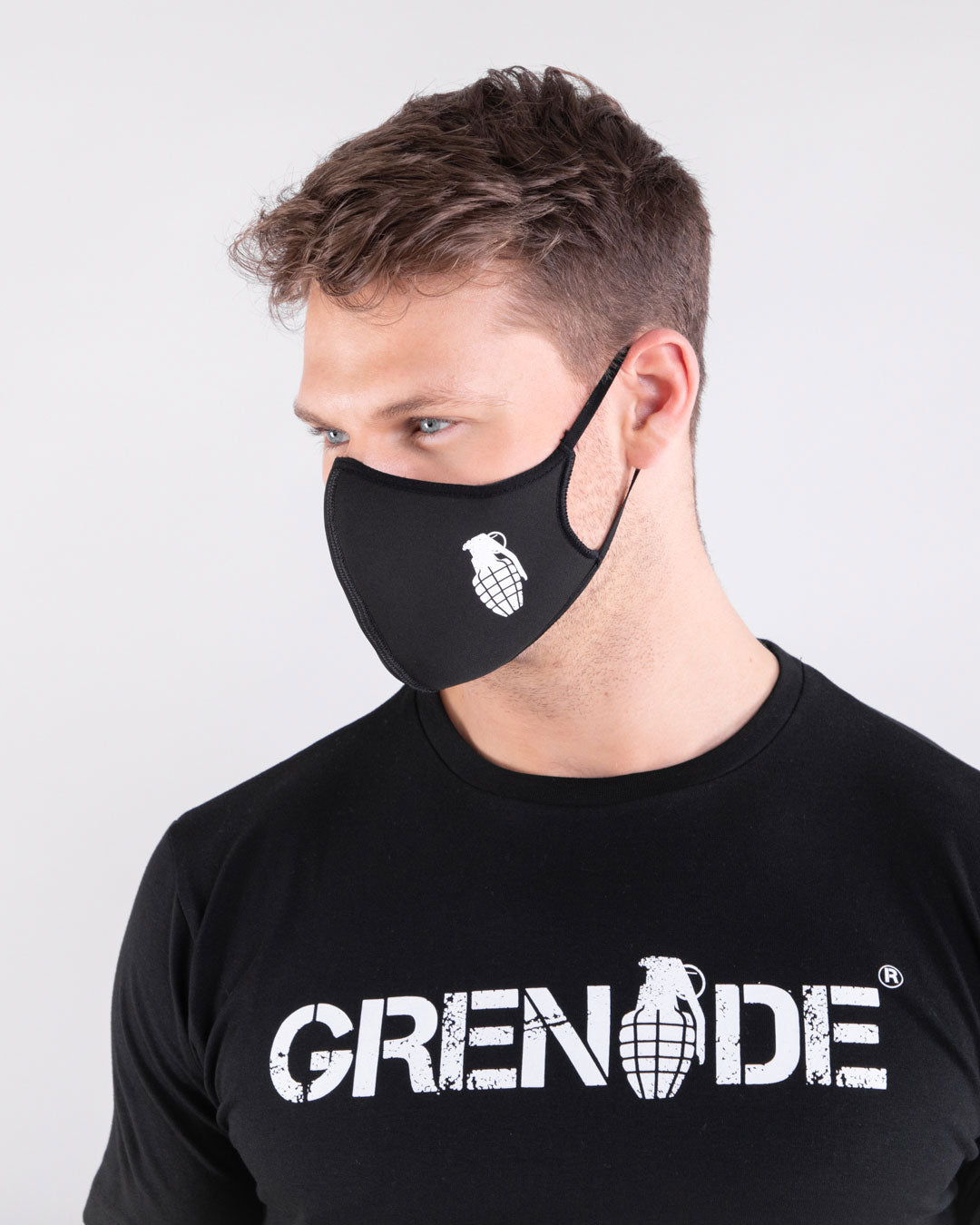 Grenade Logo Face Mask Model Image