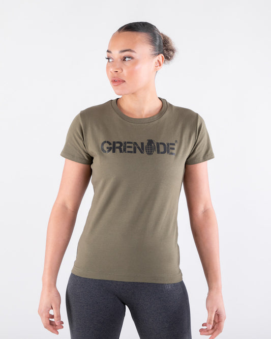 Grenade Womens Core T Shirt Army Green