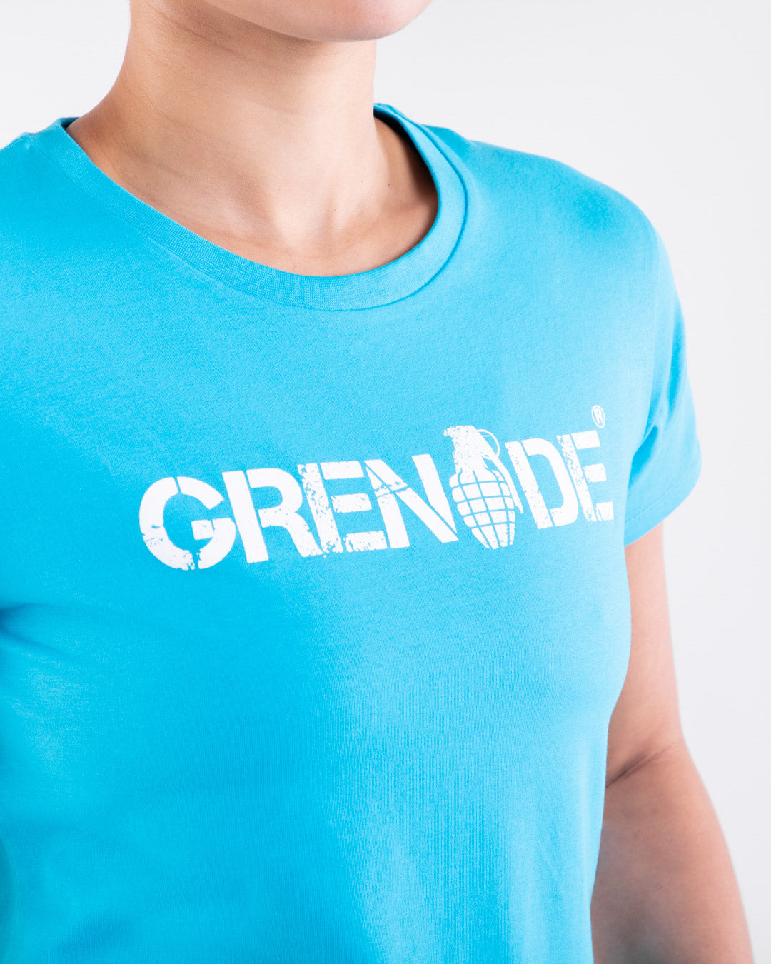 Grenade Womens Core T Shirt Blue Close Up