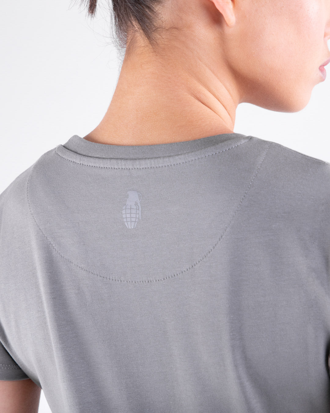 Grenade Womens Core T Shirt Grey Close Rear
