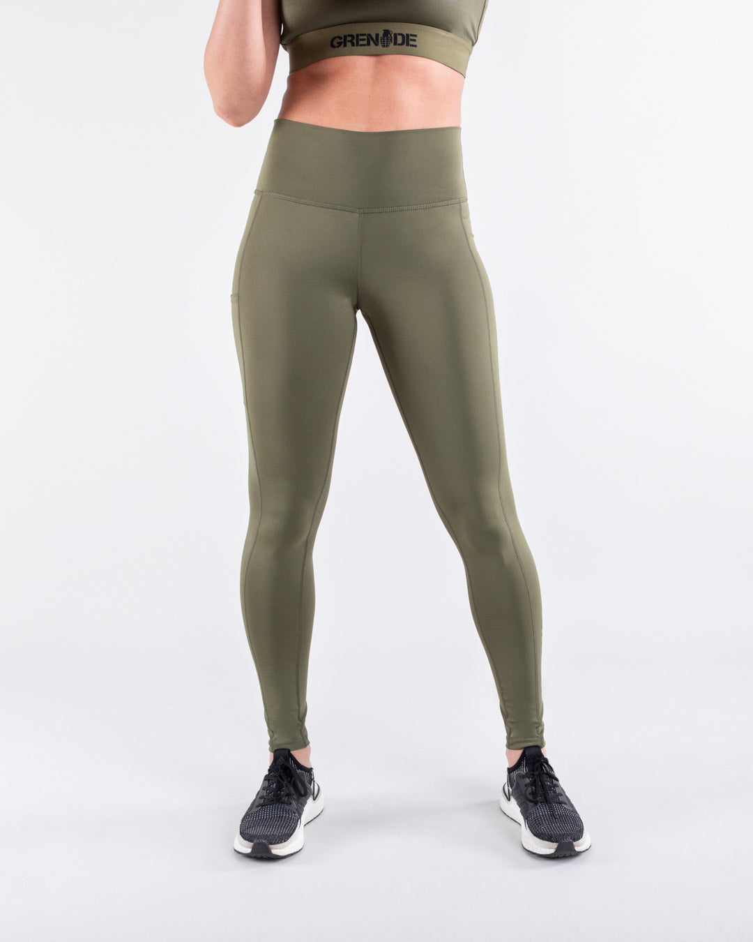 Grenade Womens Leggings Army Green