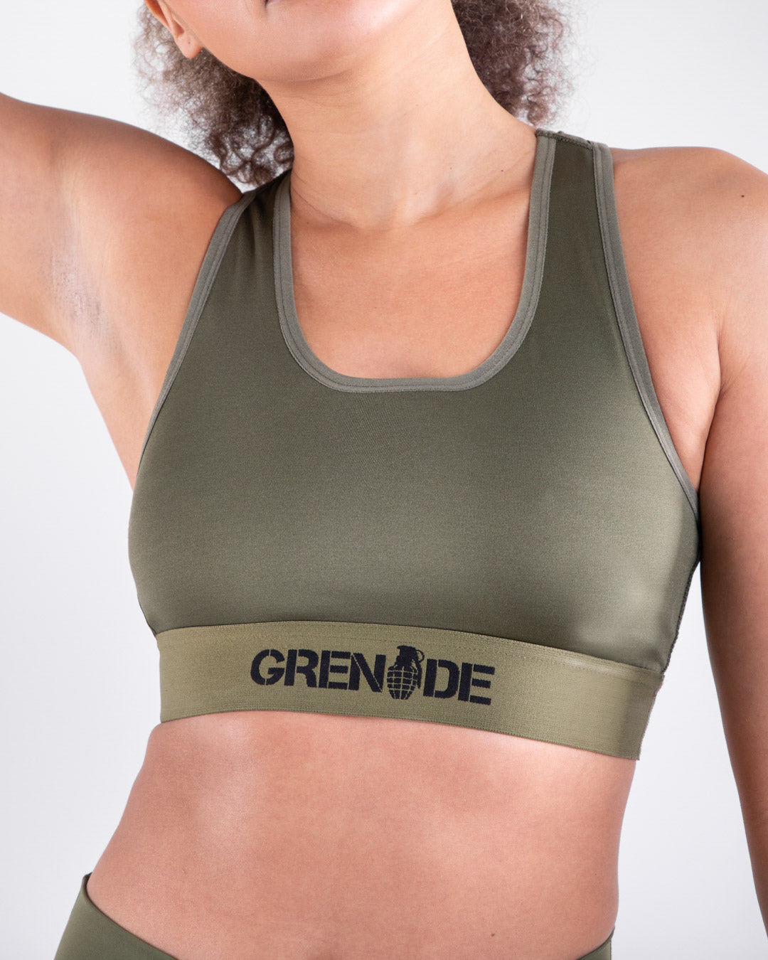Grenade Womens Sports Bra - Recruit Army Green