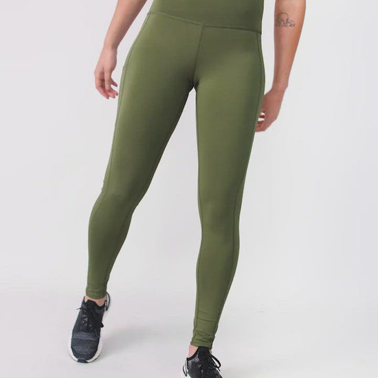 Grenade Womens Leggings Army Green Video