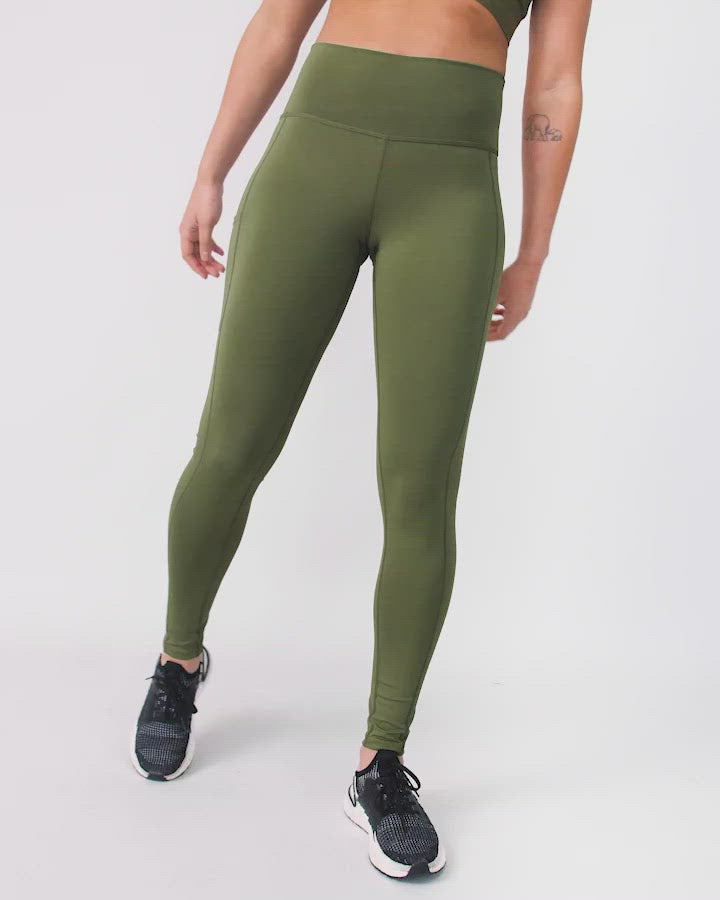 Grenade Womens Leggings Army Green Video