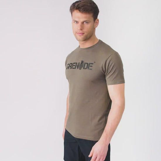 Grenade Mens Core T-Shirt Army Green Video