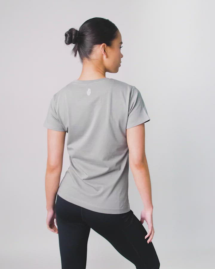 Grenade Womens Core T Shirt Grey vIDEO
